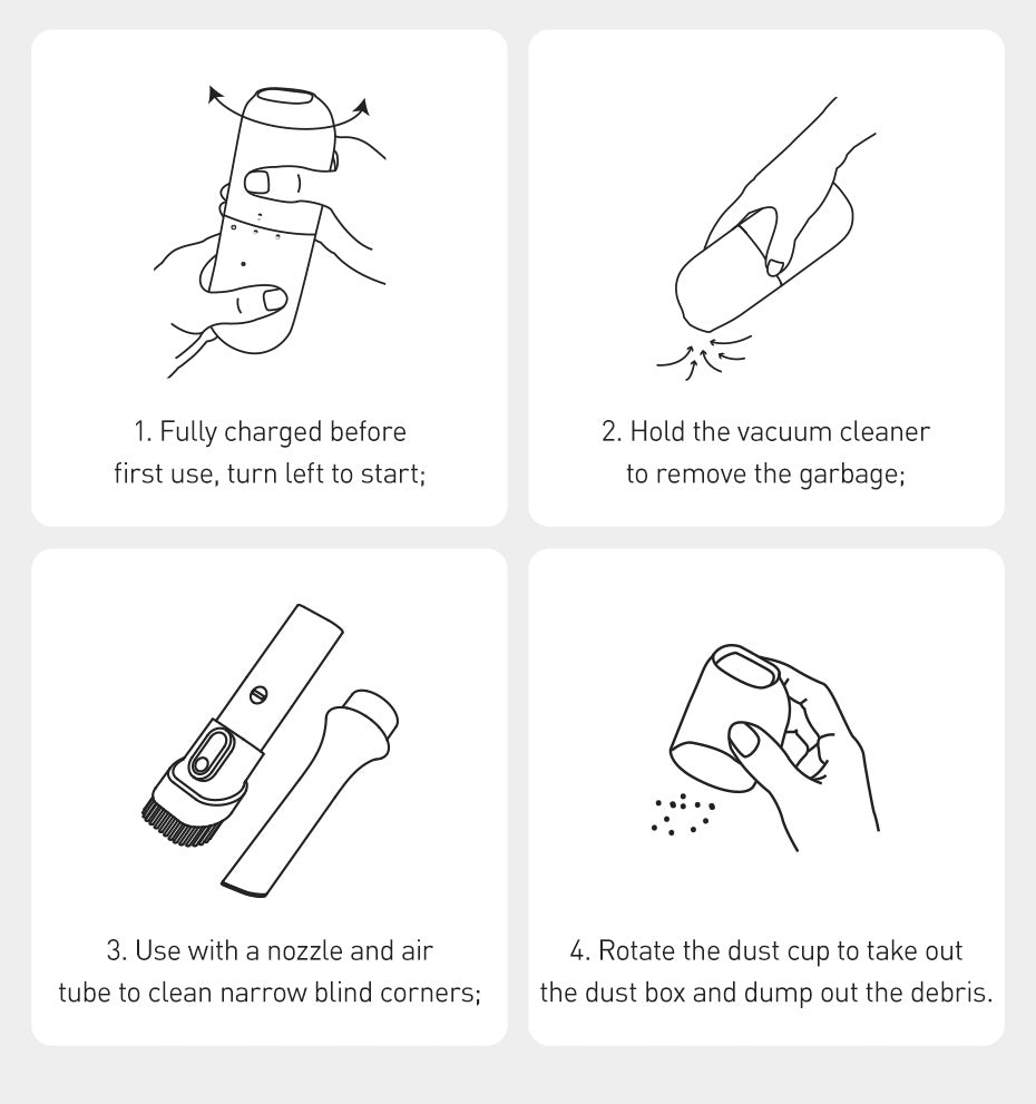 Vacuum Cleaner Wireless Multi-function Car Home Dual-use Portable Compact Mini Vacuum Cleaner