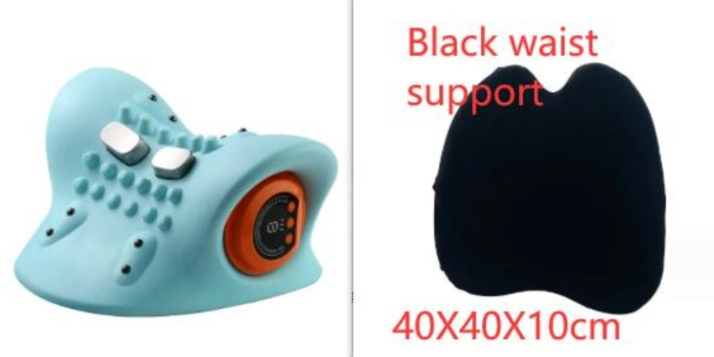 Nackenmassagegerät für Erwachsene, Halswirbelsäulenentlastung, Traktion, tragbares Nacken-/Kopf-Akupunkturpunkt-Massagekissen