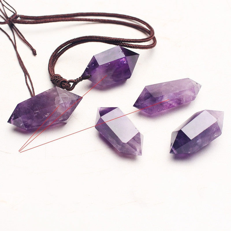 Natürlicher Amethyst Sechseckiger Anhänger