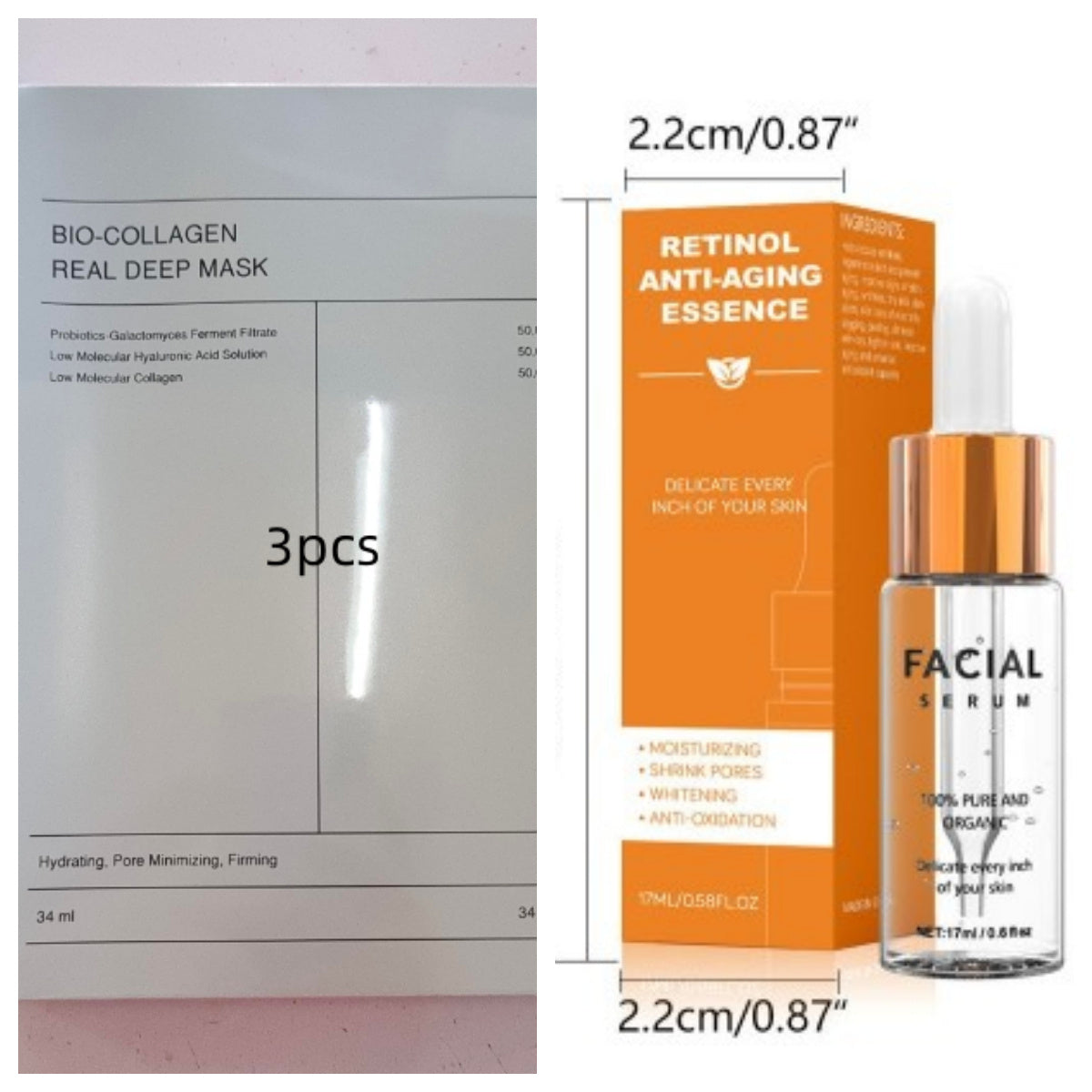 Masque de nuit au collagène profond Les véritables masques en feuille pour le visage au collagène avec du collagène à faible poids moléculaire pour une élasticité et un raffermissement