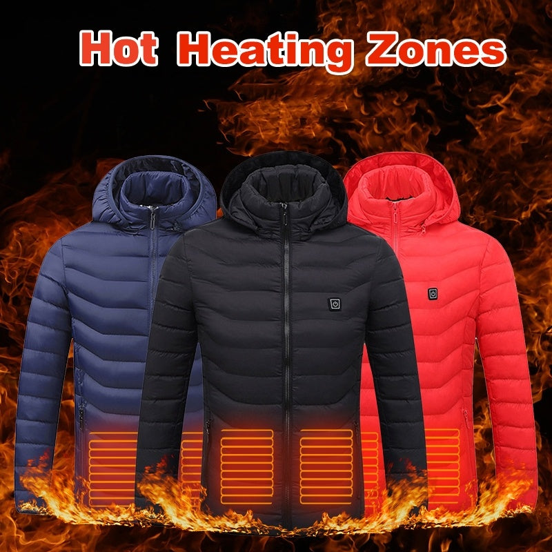 Heated Jacket Coat USB Electric Jacket Cotton Heater Thermal Clothing Heating Vest