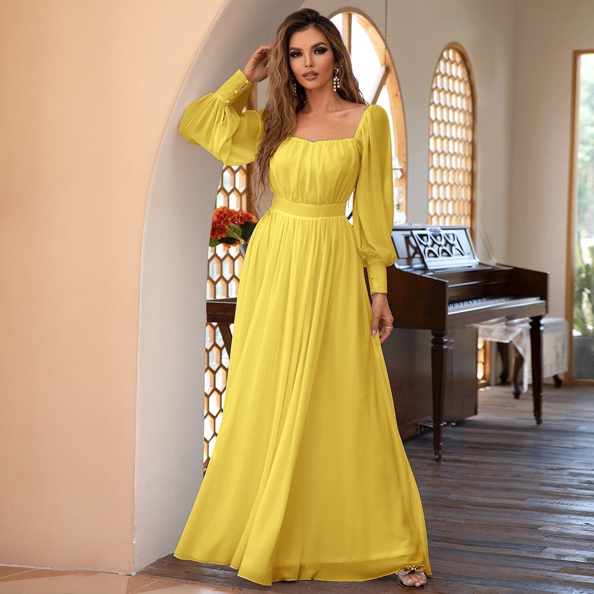 Gorgeous Simple Cute Fresh And Gentle Long Dress