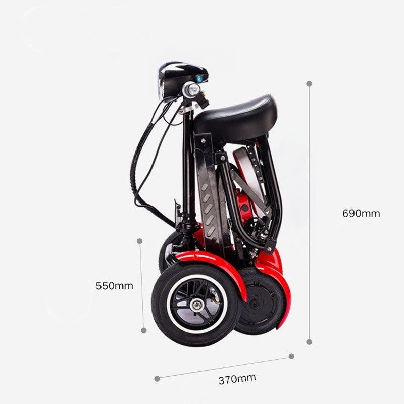 Cyungbok Mini vélo électrique pliable à quatre roues pour adulte, scooter de transport pour personnes âgées