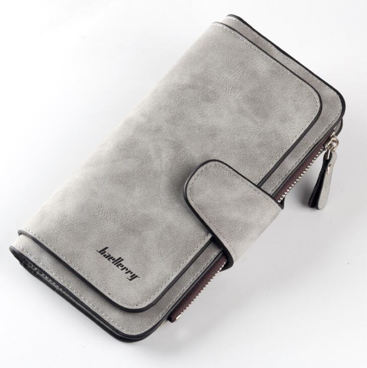 Baellerry Women’s Wallet Leather Female Purse For Women Coins Pocket Card Holder Money Bags Casual Long Lady Clutch Phone Wallet