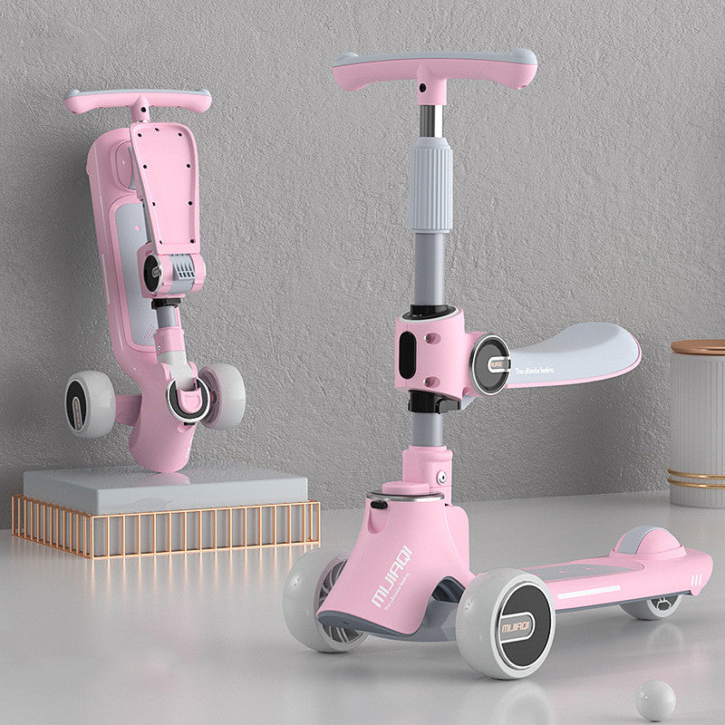 Children's Three-in-one Scooter Can Sit And Slide