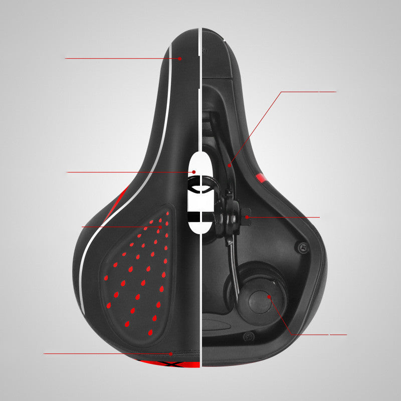 Soft silicone seat cushion for bicycle