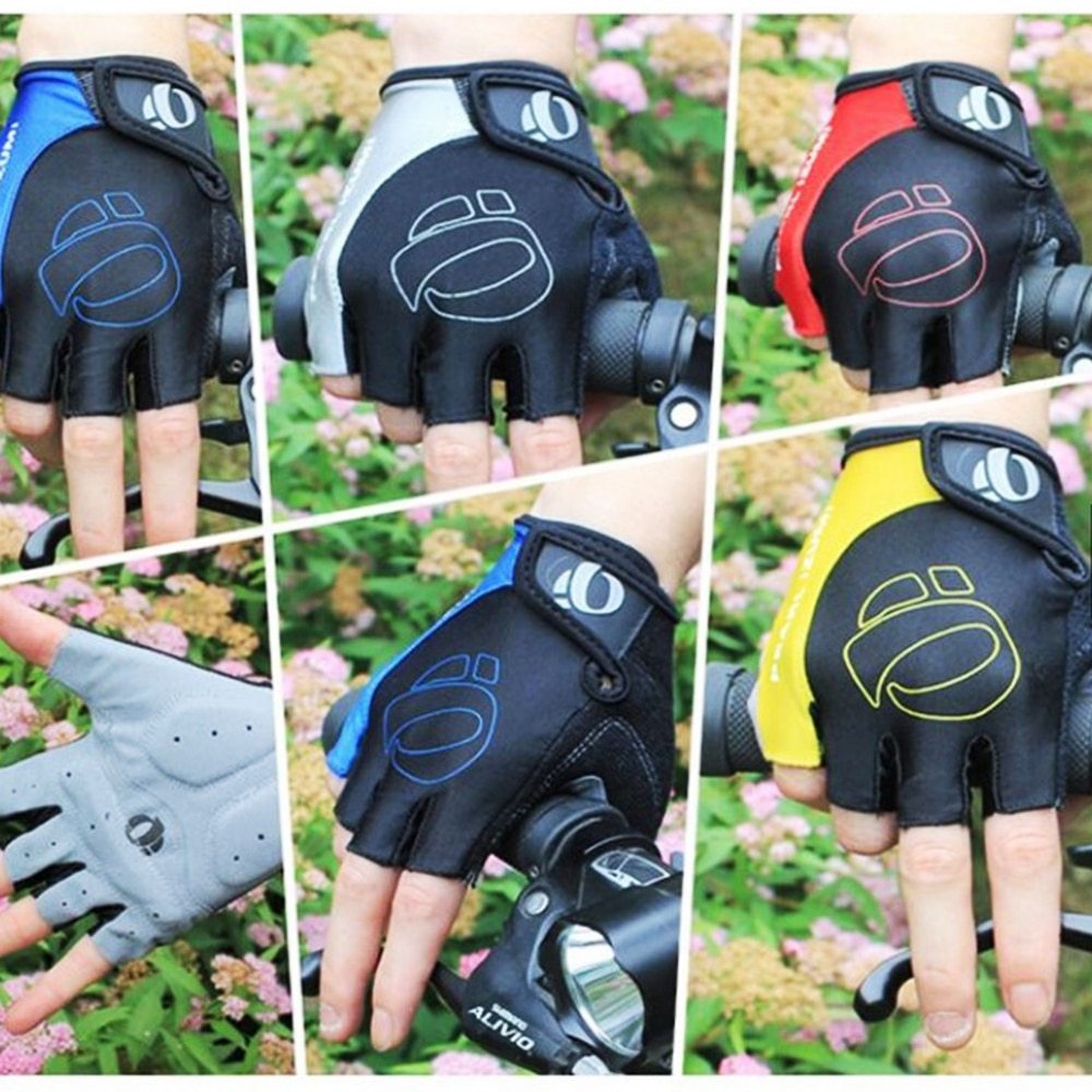 Bicycle Half Finger  Microfiber Breathable Shock Absorbing Short Finger Gloves