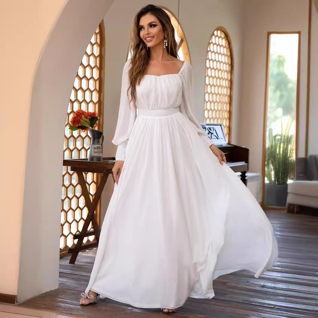 Gorgeous Simple Cute Fresh And Gentle Long Dress