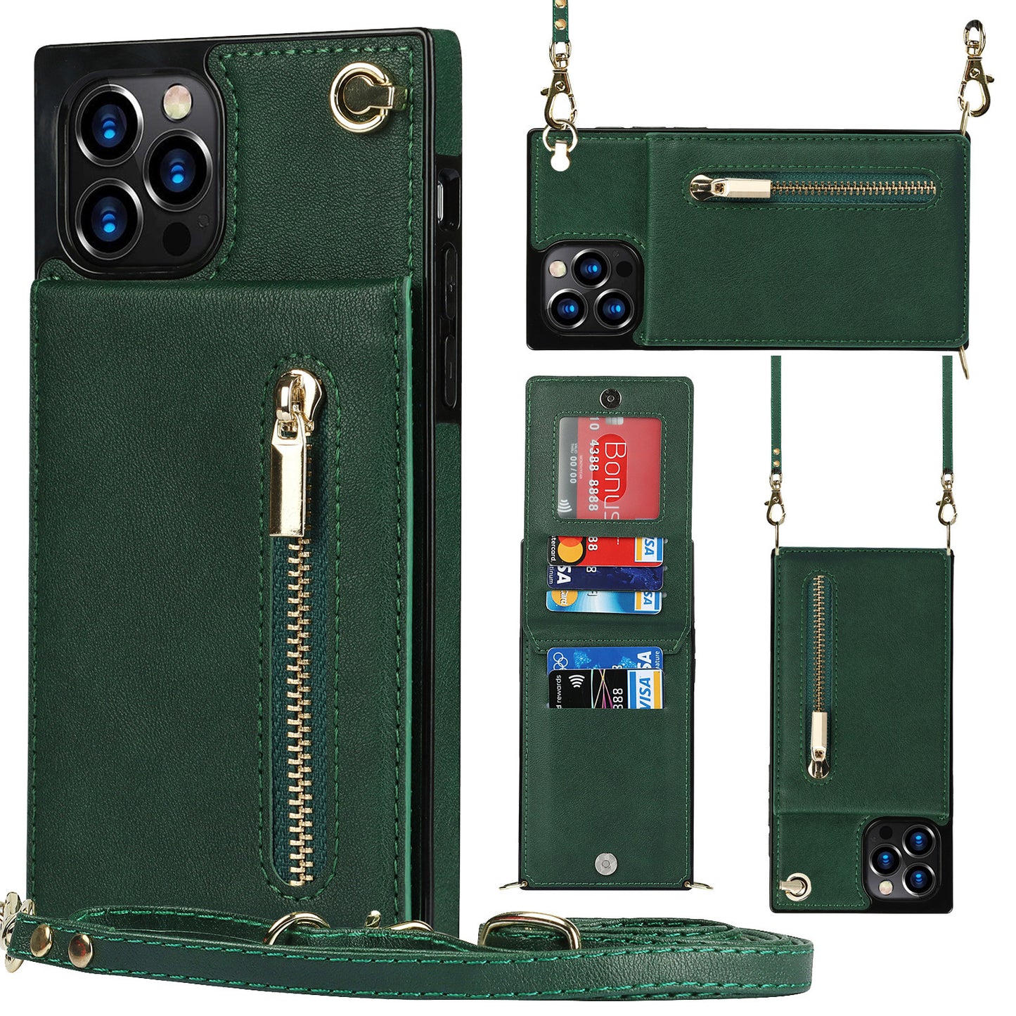 Zipper Phone Case Crossbody