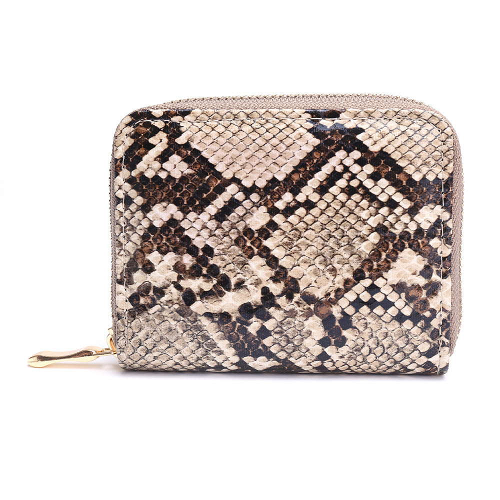 Snakeskin Wallet Women Zipper Coin Purse