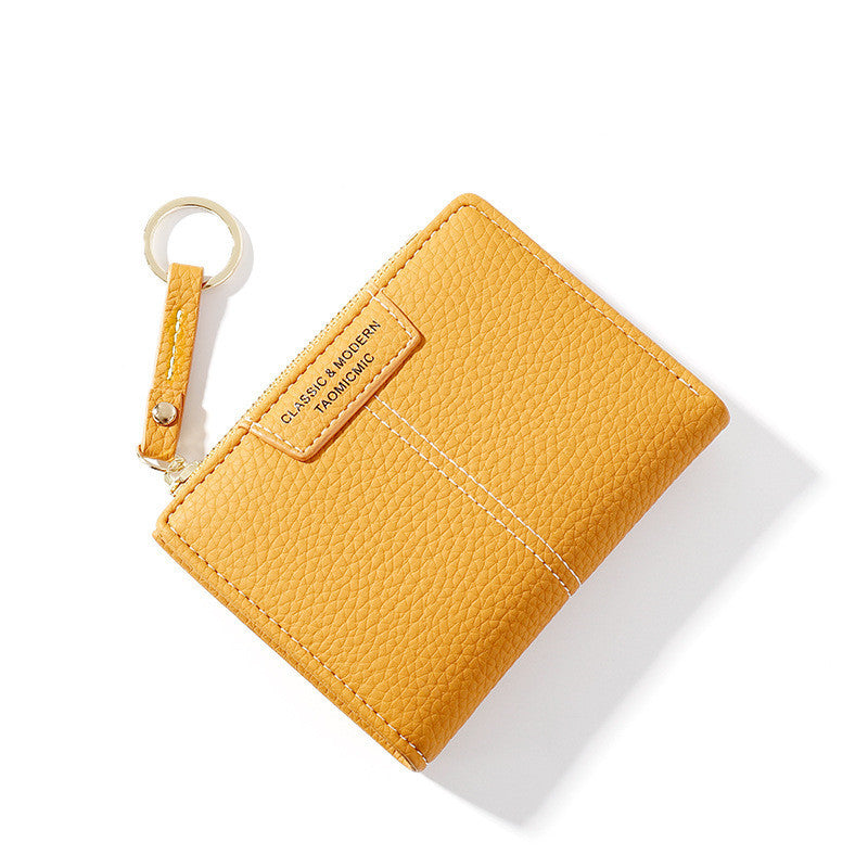 Short Zipper Two-fold Wallet Multifunctional Coin Purse