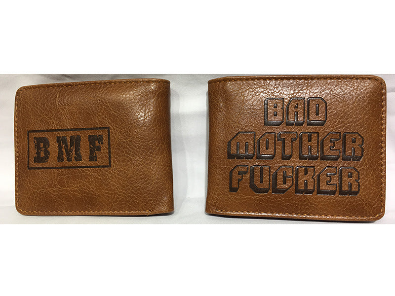 Pulp Fiction Peripheral Wallet PU Leather Embossed Men's Wallet BMF Student Personality Coin Purse Card Case Wallet