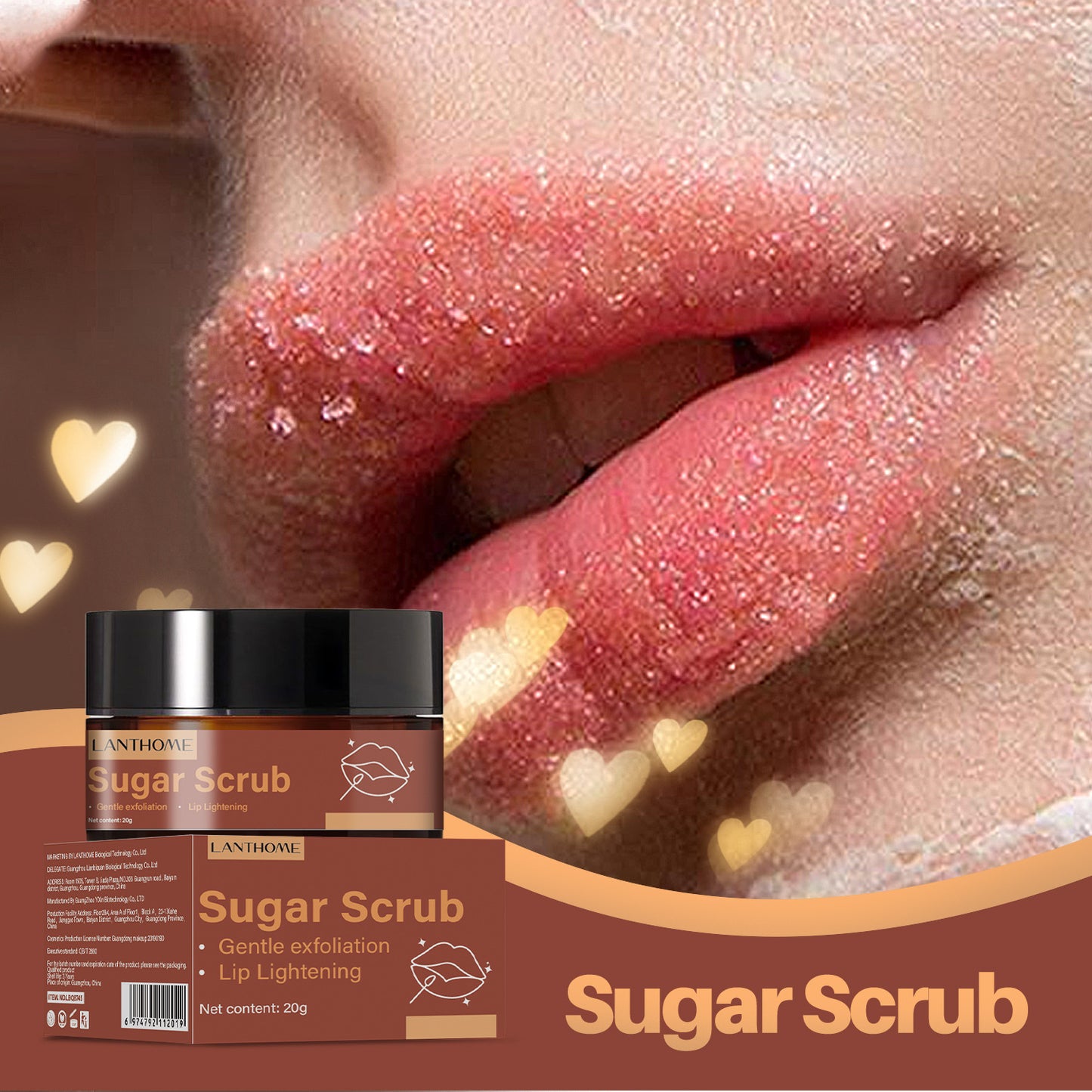 Brown Sugar Lip Scrub Cream Lip Scrub Exfoliating Skin Moisturizing