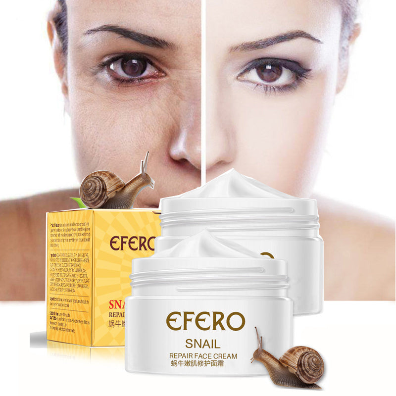 Crème visage rajeunissante à base d'escargot Crème hydratante et éclaircissante pour la peau qui rétrécit les pores