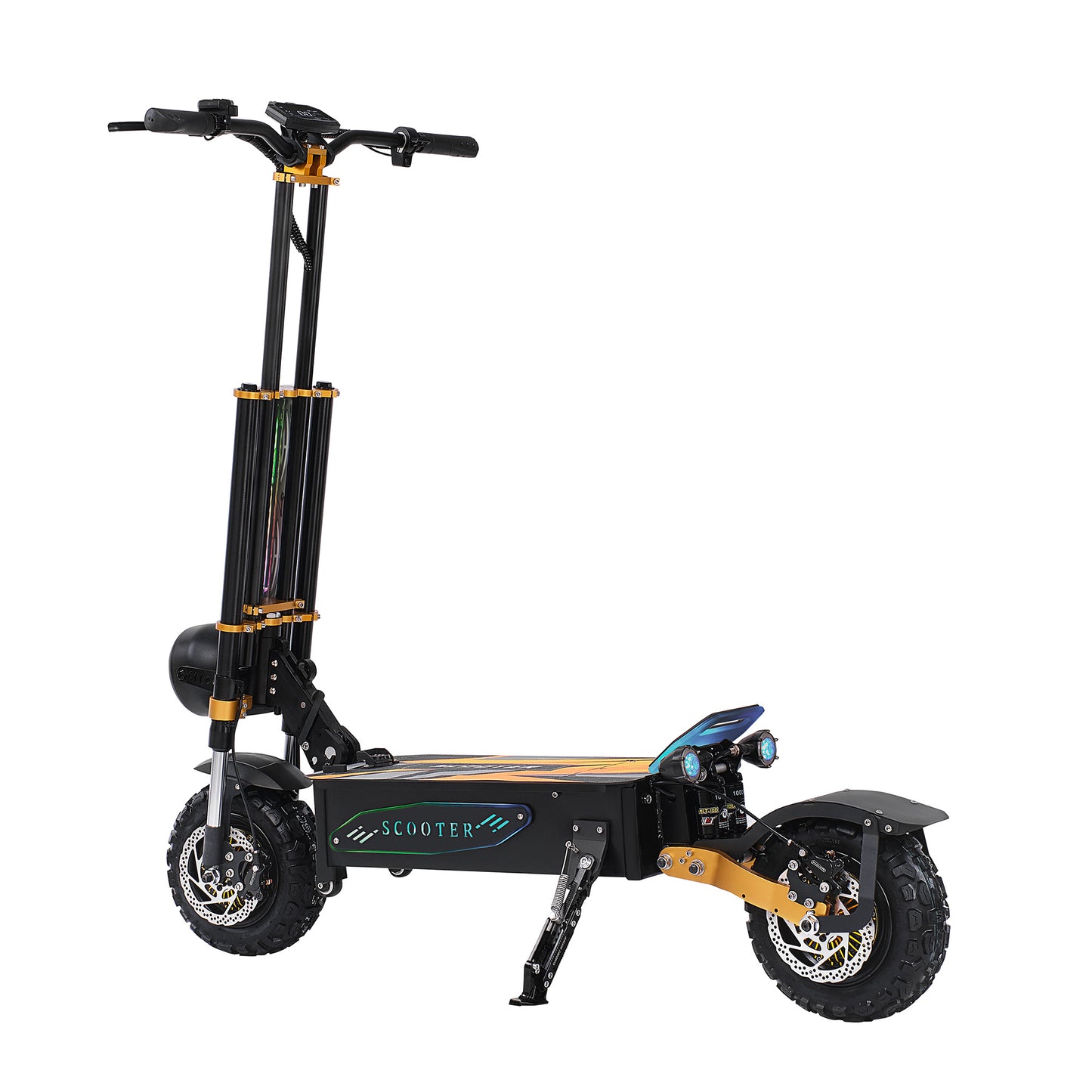 Scooter électrique Puissance du moteur 6000W Capacité de la batterie 60V 40Ah Taille des pneus 11 pouces Vitesse maximale 75-85KM