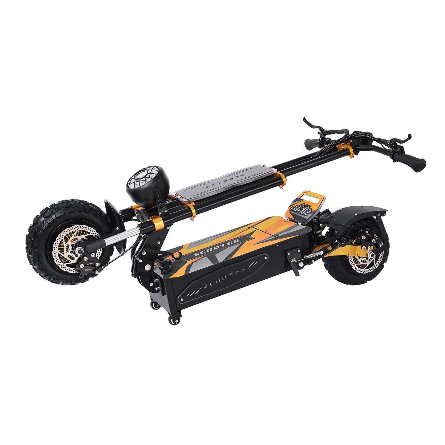 Scooter électrique Puissance du moteur 6000W Capacité de la batterie 60V 40Ah Taille des pneus 11 pouces Vitesse maximale 75-85KM