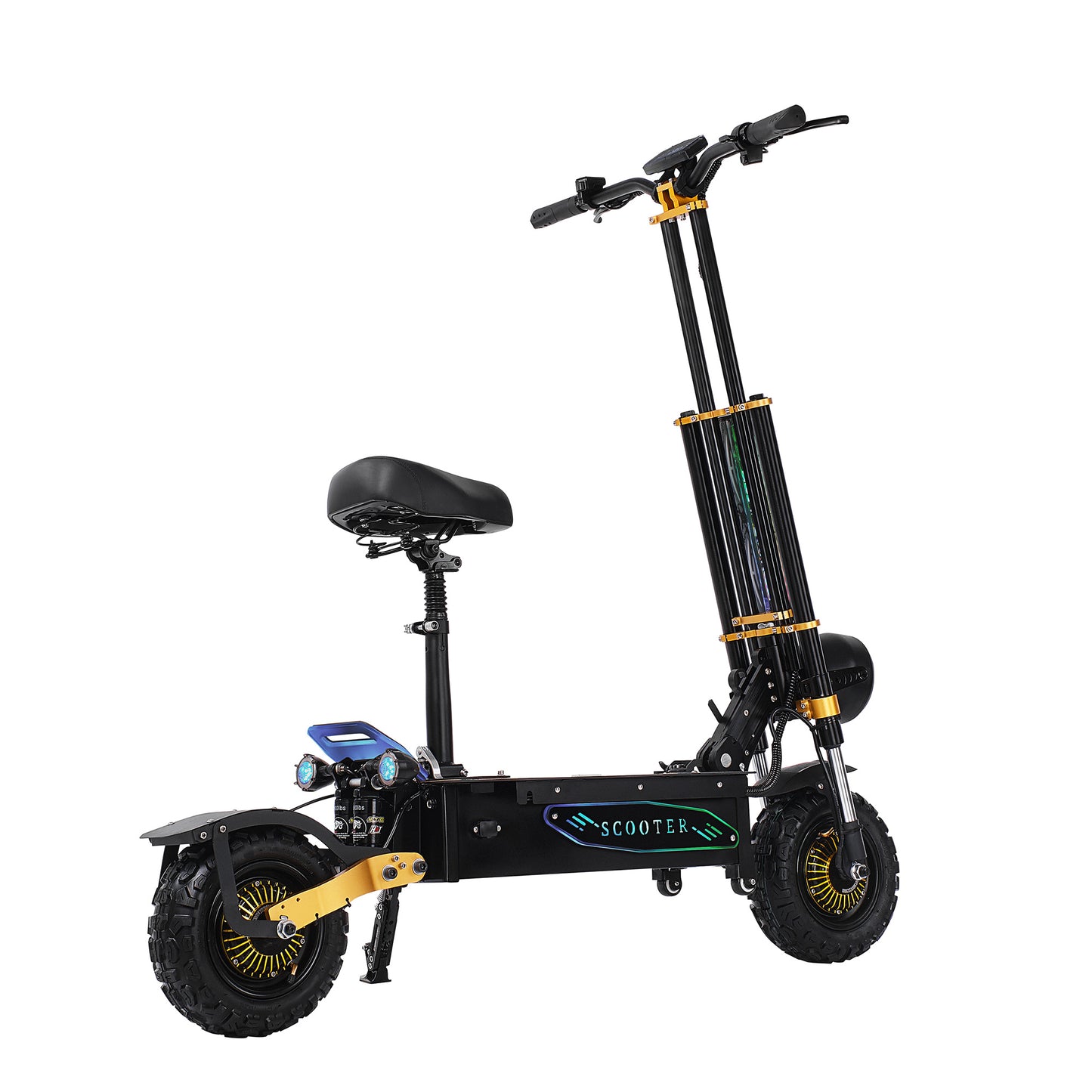 Scooter électrique Puissance du moteur 6000W Capacité de la batterie 60V 40Ah Taille des pneus 11 pouces Vitesse maximale 75-85KM