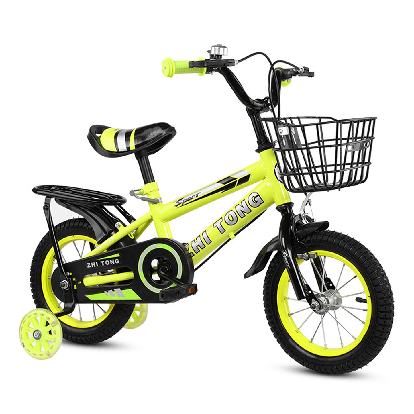 12/14/16 Inch Children Bike Boys Girls Toddler Bicycle Adjustable Height Kid Bicycle with Detachable Basket for 2-7 Years Old