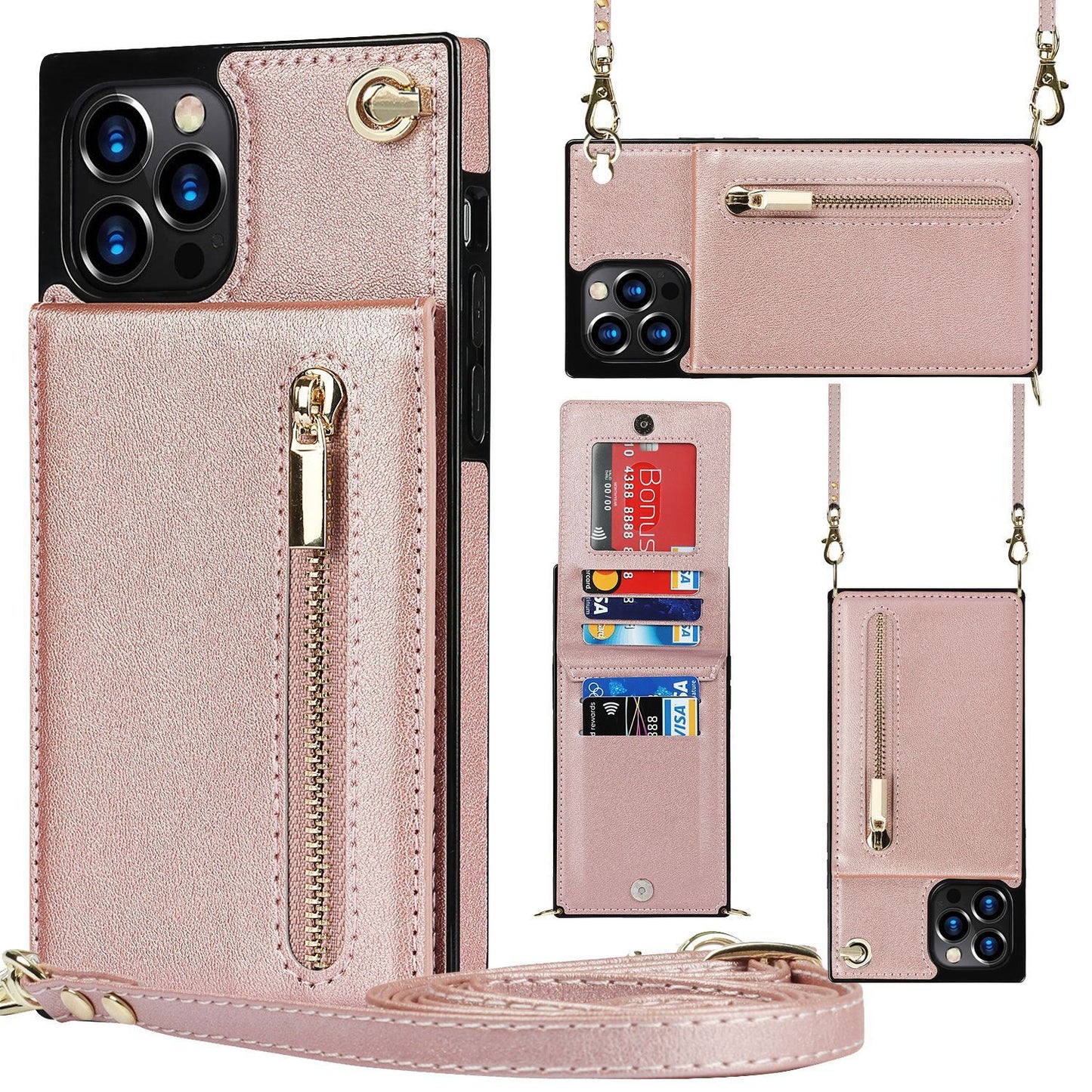 Zipper Phone Case Crossbody