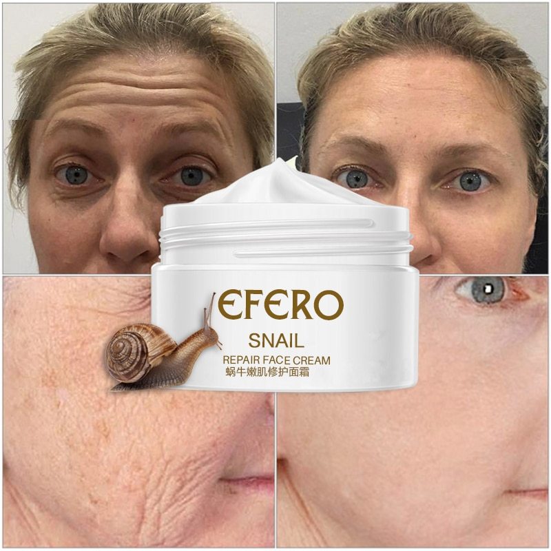 Crème visage rajeunissante à base d'escargot Crème hydratante et éclaircissante pour la peau qui rétrécit les pores