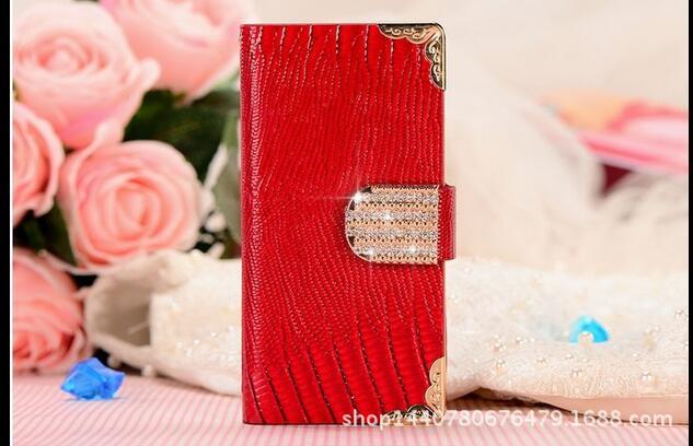 5S 5G Diamond Leather Wallet Card Case Leather Case Leather Case