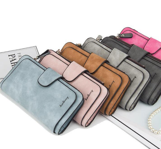 Baellerry Women’s Wallet Leather Female Purse For Women Coins Pocket Card Holder Money Bags Casual Long Lady Clutch Phone Wallet