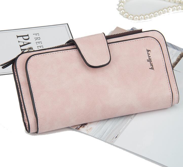 Baellerry Women’s Wallet Leather Female Purse For Women Coins Pocket Card Holder Money Bags Casual Long Lady Clutch Phone Wallet