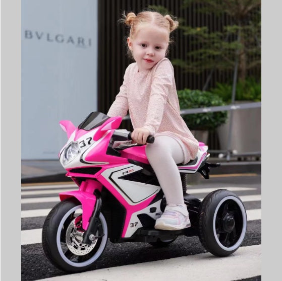 Moto électrique pour enfants de 3 à 4 ans, garçons et filles, avec démarreur à pédale