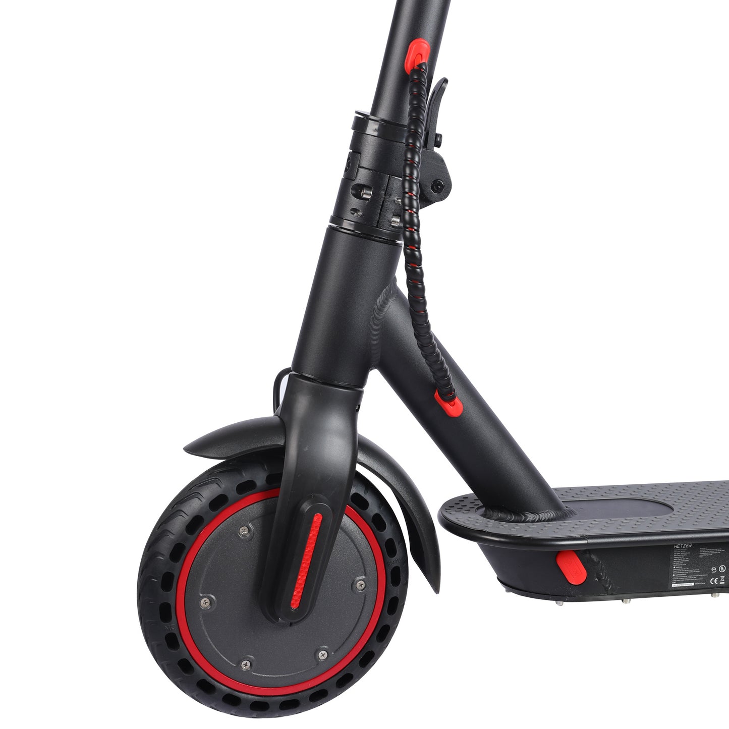 Scooter électrique Puissance du moteur 350 W Capacité de la batterie 36 V 10,4 Ah Taille des pneus 8'5 pouces Vitesse maximale 25-30 km Transport routier 30-35 km