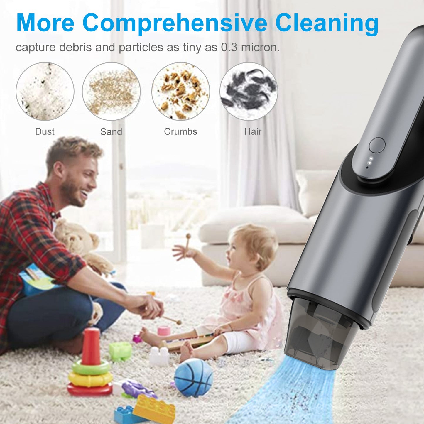 Portable Wireless Handheld Car Vacuum Cleaner For Use In Vehicles