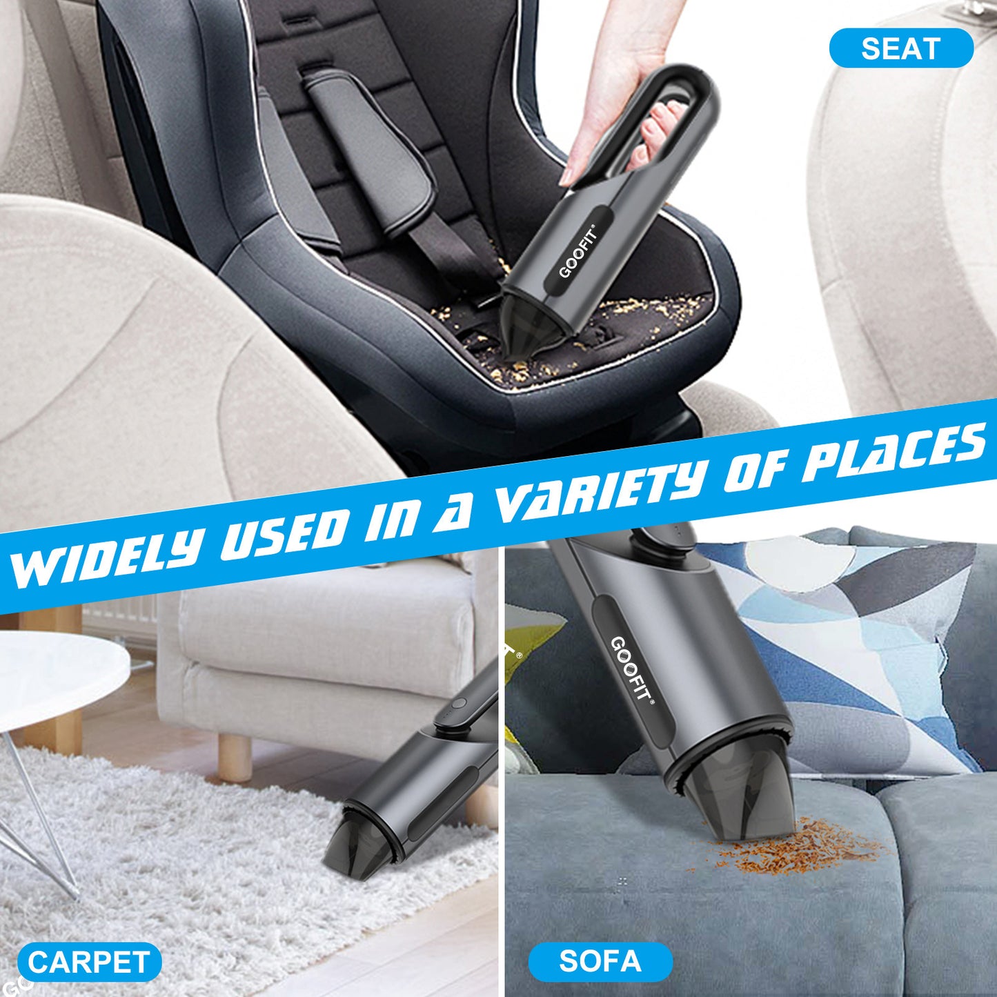 Portable Wireless Handheld Car Vacuum Cleaner For Use In Vehicles