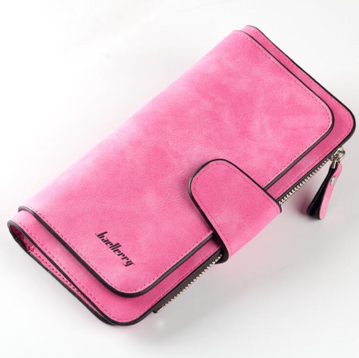 Baellerry Women’s Wallet Leather Female Purse For Women Coins Pocket Card Holder Money Bags Casual Long Lady Clutch Phone Wallet