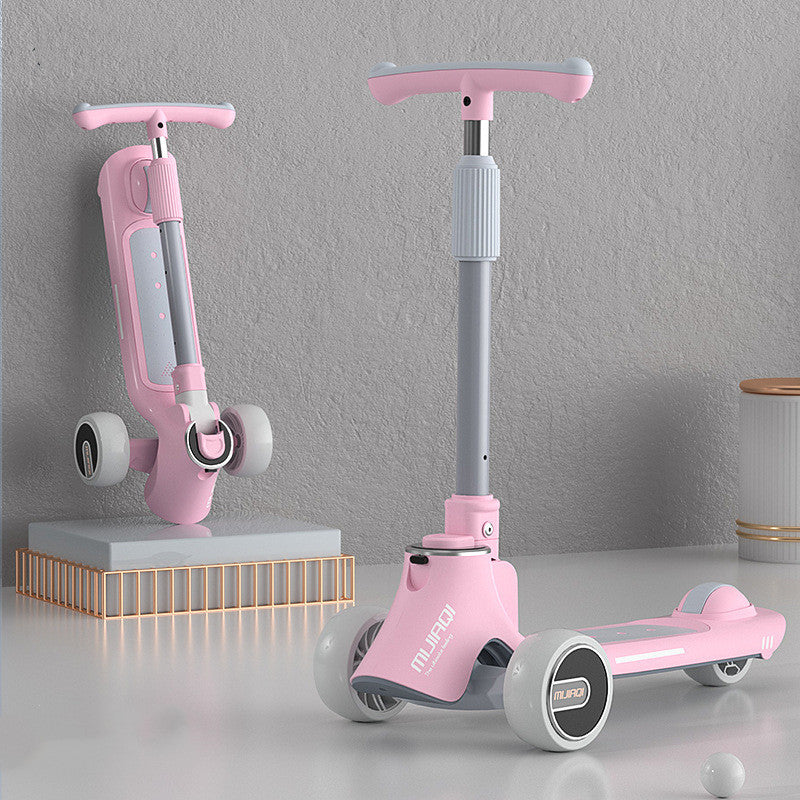 Children's Three-in-one Scooter Can Sit And Slide