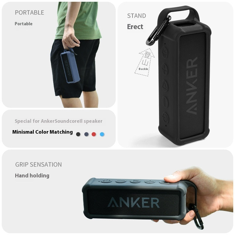 For Anker Soundcore 2 Speaker Silicone Protective Cover