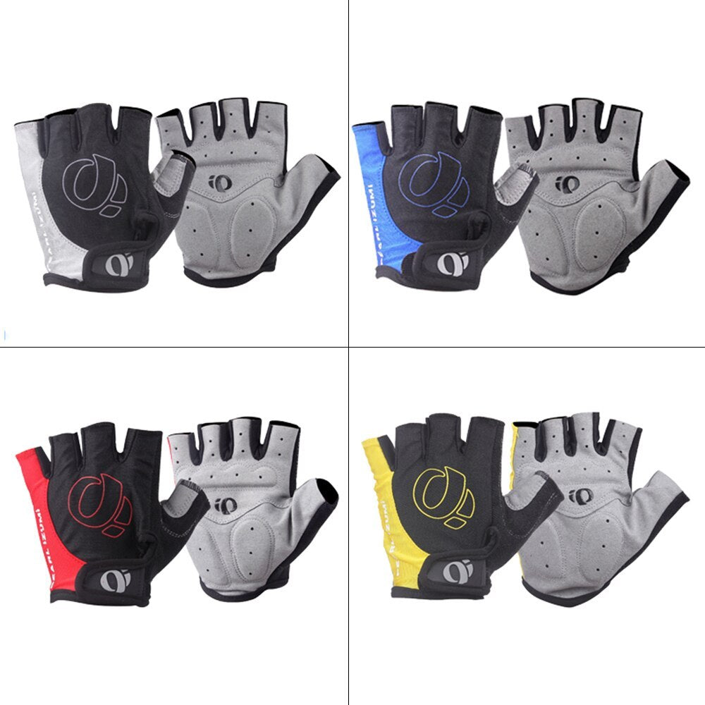 Bicycle Half Finger  Microfiber Breathable Shock Absorbing Short Finger Gloves