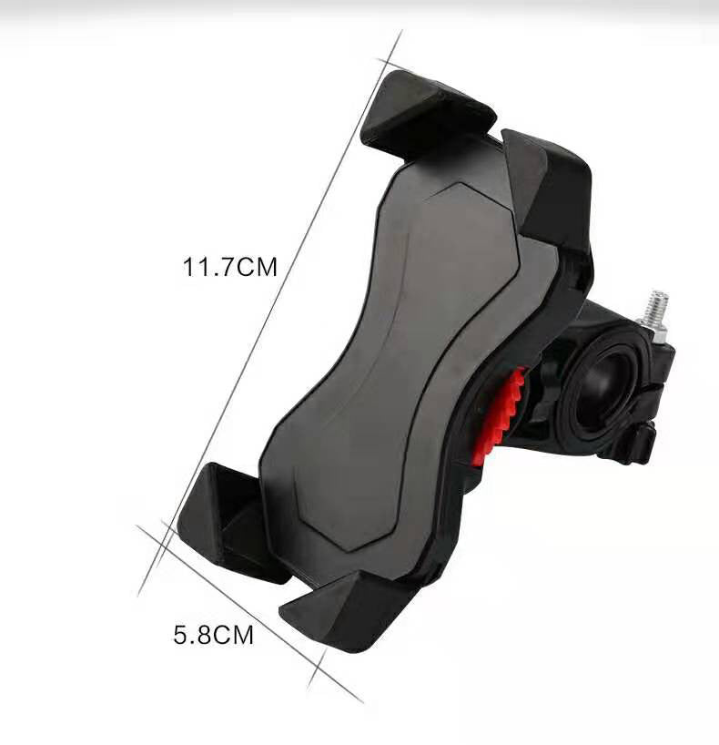 Four corner bicycle mobile phone bracket