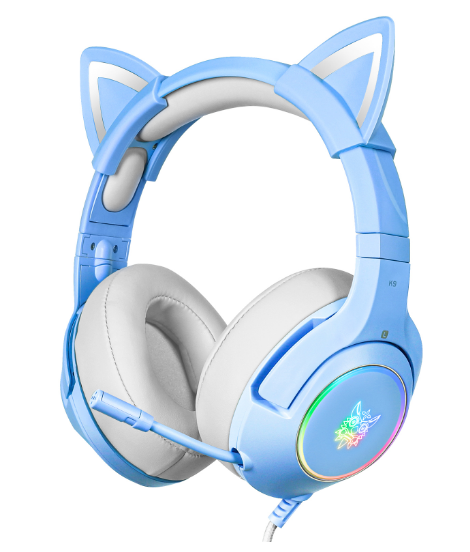 Cute Cat Ear Headphone with Mic, Pink