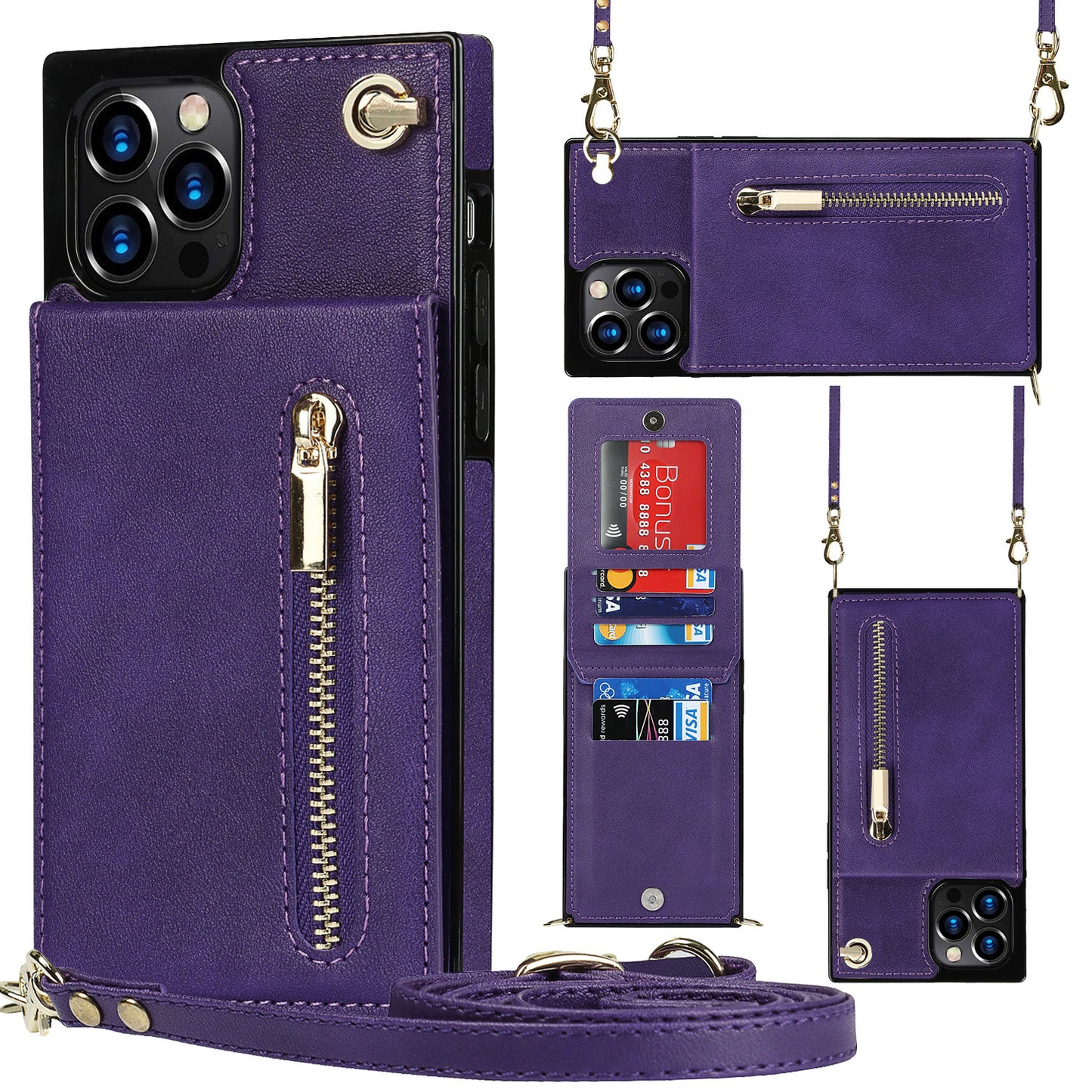 Zipper Phone Case Crossbody