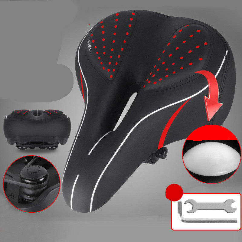 Soft silicone seat cushion for bicycle