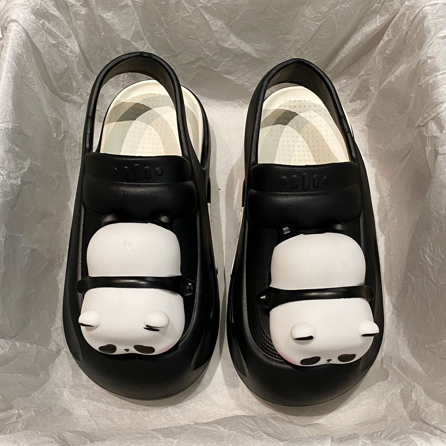 Cute Slipper With Panda Lamp Summer Sandales Femme Light Funny Woman Slippers Shoes Women