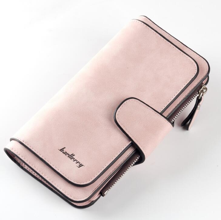 Baellerry Women’s Wallet Leather Female Purse For Women Coins Pocket Card Holder Money Bags Casual Long Lady Clutch Phone Wallet