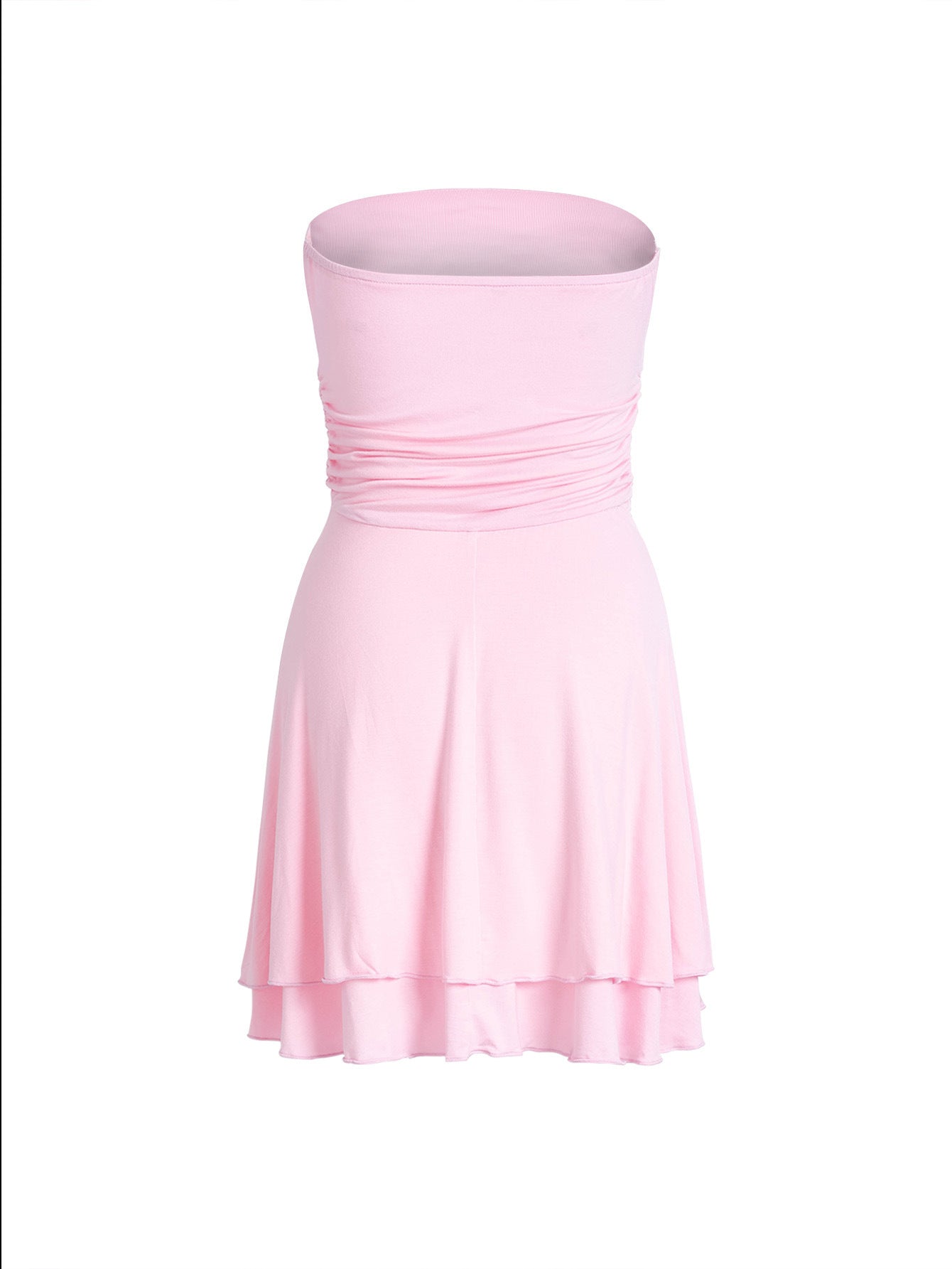 Tube-top Short Dress Summer Sexy Pleated Tight Dresses For Womens Clothing