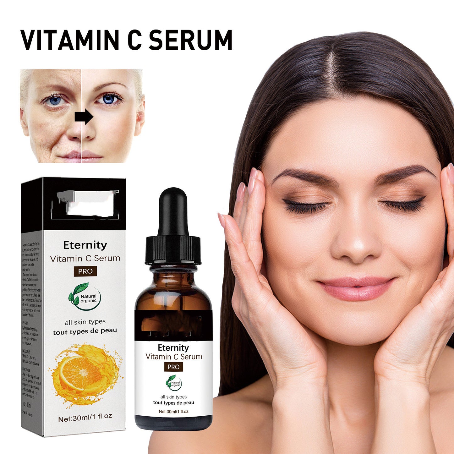 Vitamin C Serum Fading Falten Straffende Haut Verjüngung Feuchtigkeitsspendende Und Nährende