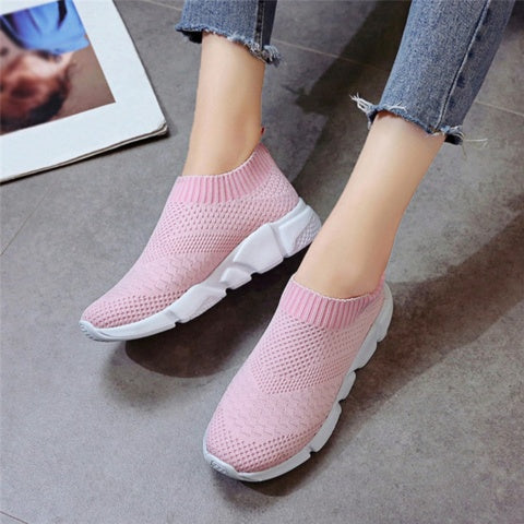 Outdoors Adults Trainers Running Shoes Woman Sock Footwear Sport Athletic Unisex Breathable Mesh Female Sneakers