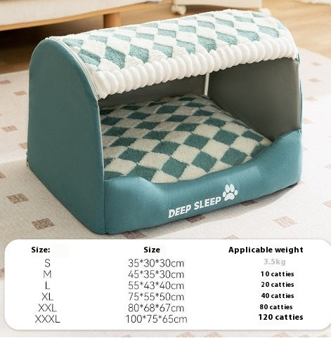 Small Dog Three-dimensional Bear Curved Room Kennel Removable Nest Warm Enclosed Cave Sofa