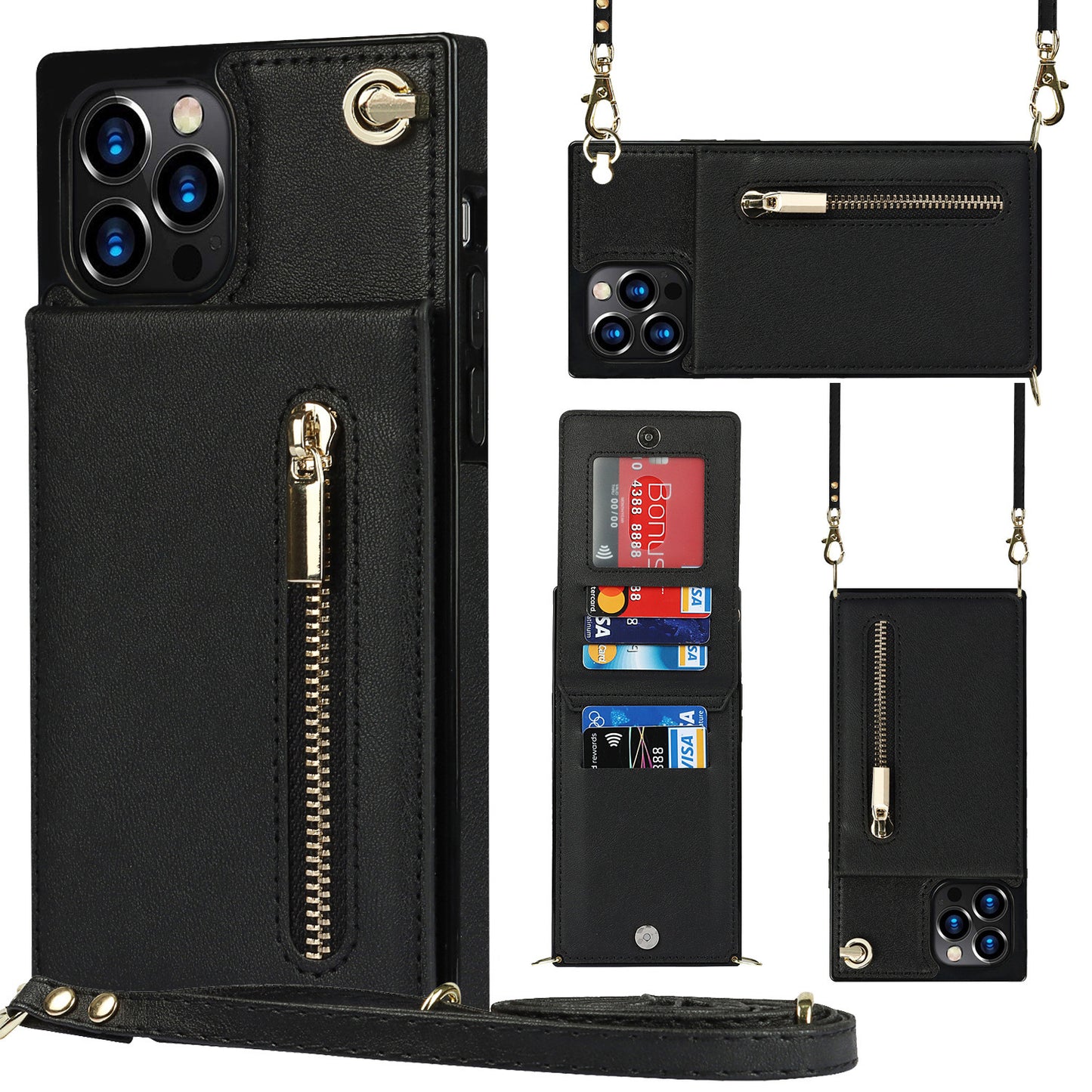 Zipper Phone Case Crossbody