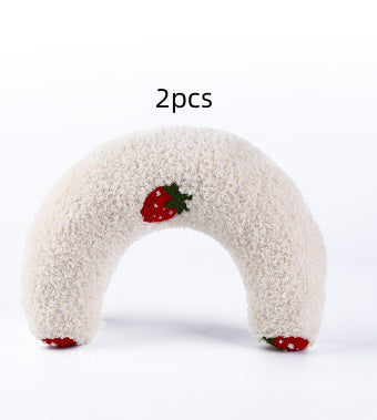 U-shaped Cat Toy Pillow To Protect Cervical Vertebra Pet Sleeping Pillow Soft Sounding Deep Sleep