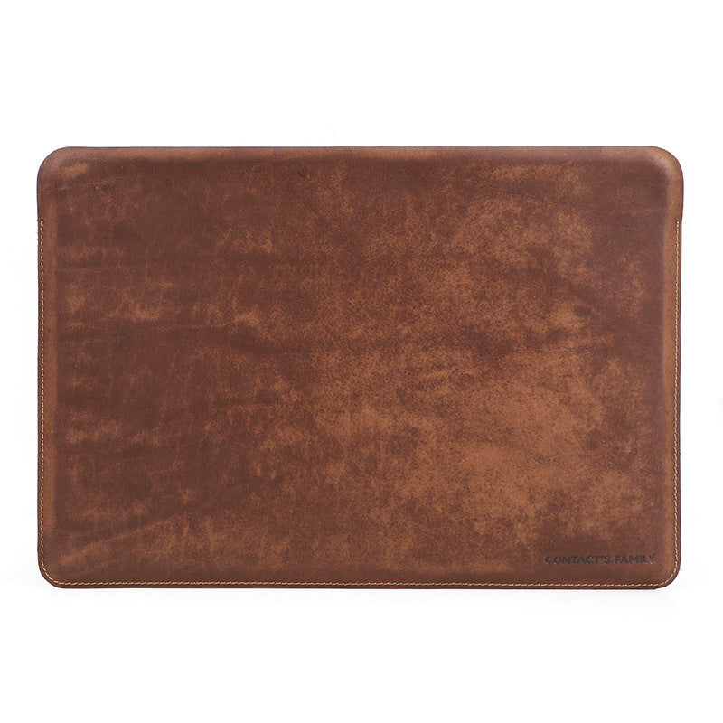 Compatible with Apple, Suitable For MacBook Pro13.3 Protective Cover Crazy Horse Leather