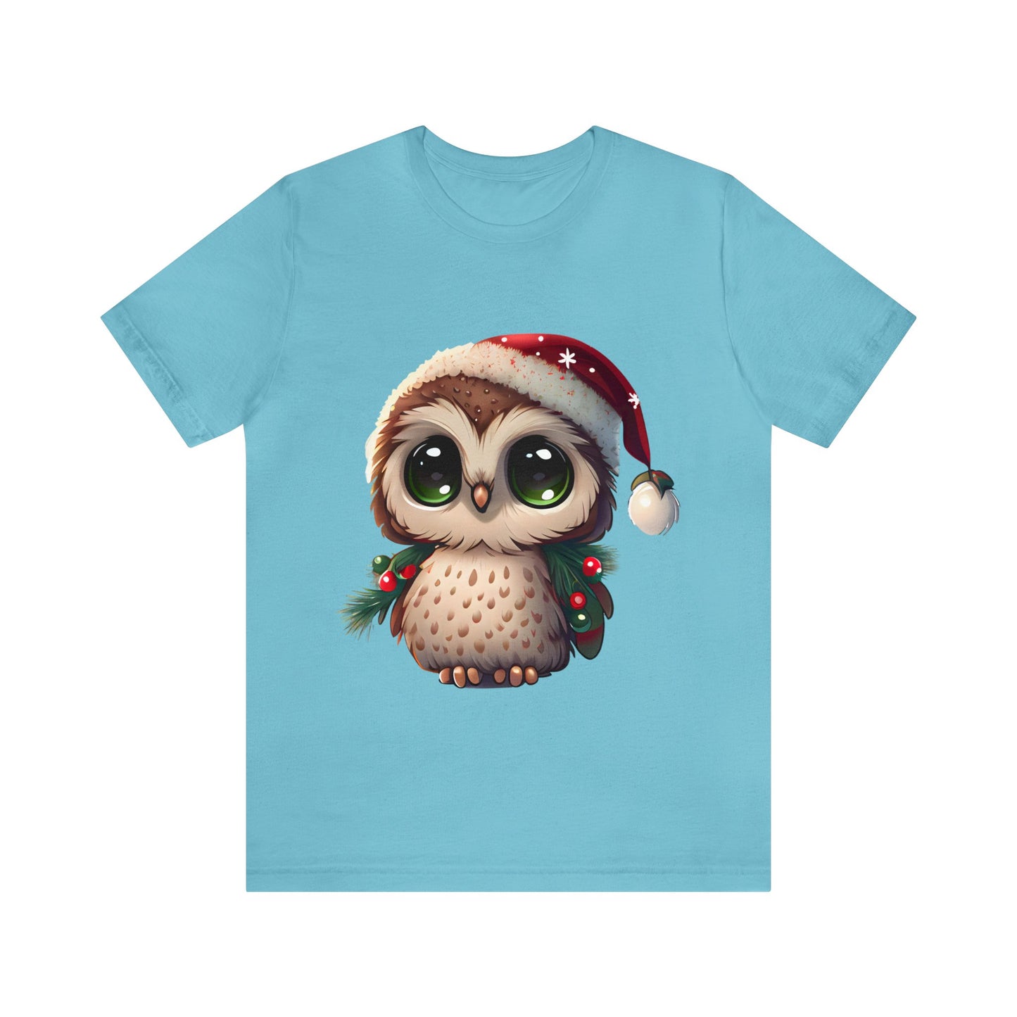 Weihnachtseule, Kurzarm-T-Shirt, klassisches Herren-T-Shirt, weiche Baumwolle, bequeme Passform, Premium-Qualität, verbessertes Design, leichter Stoff 