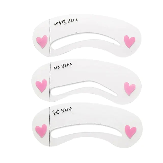 12 Styles Reusable DIY Eyebrow Stencil Set